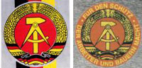 „Purer, politisch unerträglicher Sarkasmus“: DDR-Bildmarken gelöscht - Bildmarke "Staatswappen ehemalige DDR" (links) - Bildmarke "Abbildung Staatssymbol ehemalige DDR" (rechts)