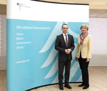 Justizminister Heiko Maas macht Antrittsbesuch beim DPMA -