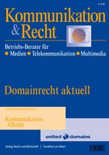Sonderheft „Domainrecht aktuell“ erschienen -